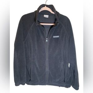 Columbia black zip up fleece jacket. Size 1X